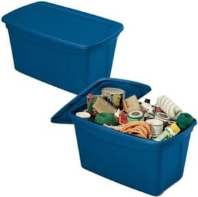 Terry Multifunktionsbehälter von Terry Store-Age S.p.A. Unip. blau, 68 l, stapelbar, B/T/H: 61,3 x 47 x 40 cm - Bild 1