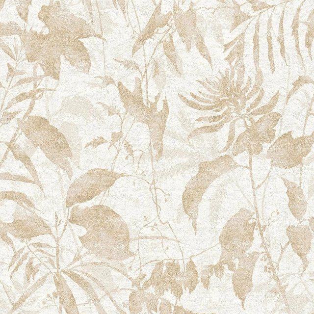 PROFHOME 782032-GU Florale Vlies Tapete in Creme, Beige und Grau, Matt, B: 0,53 m x L: 10,05 m - Bild 1