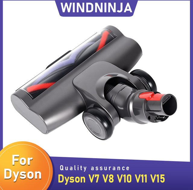 Elektrischer Rollenbürstenkopf für Dyson V7 V8 V10 V11 V15 mit Schnellverschluss für Hartböden und Kurzflor-Teppiche aus Kunststoff - Bild 1