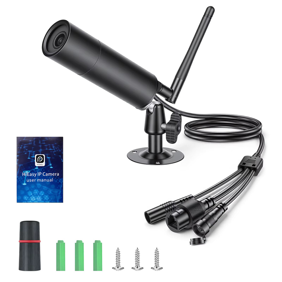 Elecpow 5MP Mini Bullet IP-Kamera mit Personen- und Fahrzeugerkennung, wasserdichte Außen-CCTV-Kamera mit Nachtsicht, Schwarz - Bild 5