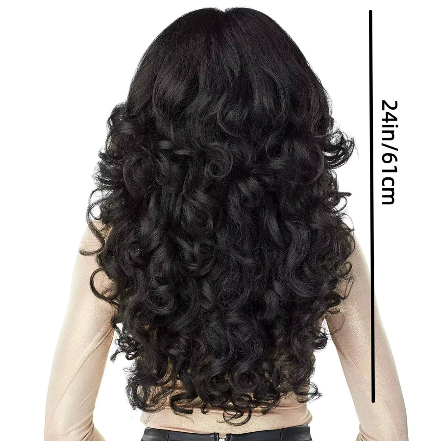 LEKSE Afro-Lockenperücke für Damen, synthetisch, hitzebeständig - Bild 2