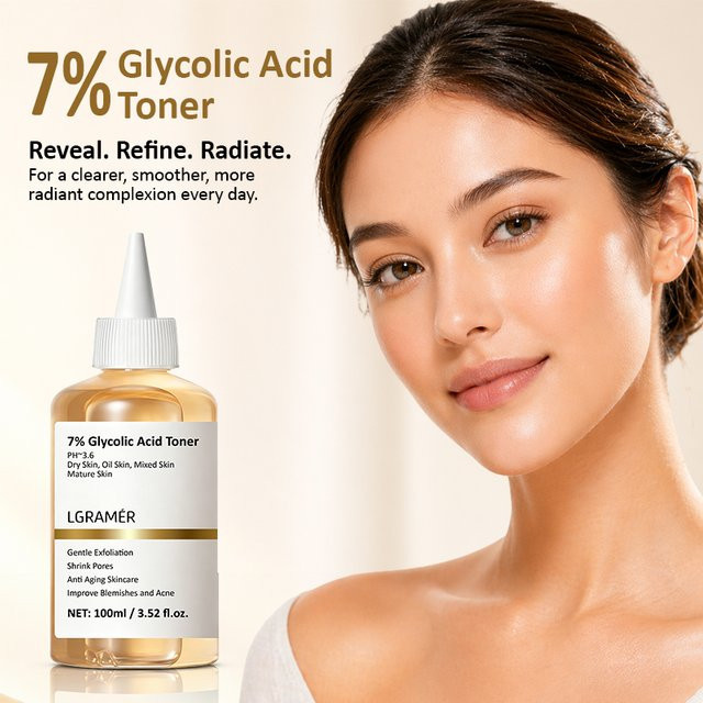 LGRAMER Exfolierendes Gesichtstonikum mit 7% Glykolsäure, 100 ml, Unisex - Bild 1