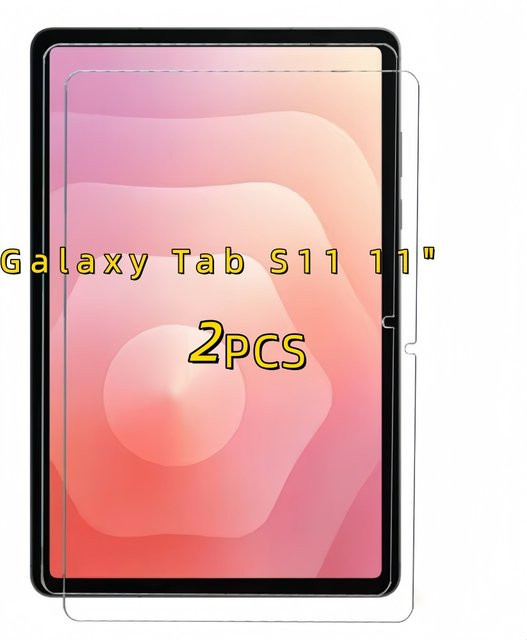 2 Stück Samsung Galaxy Tab S11 Displayschutz aus gehärtetem Glas, transparent, Anti-Fingerabdruck und Kratzschutz, 11,0 Zoll - Bild 1