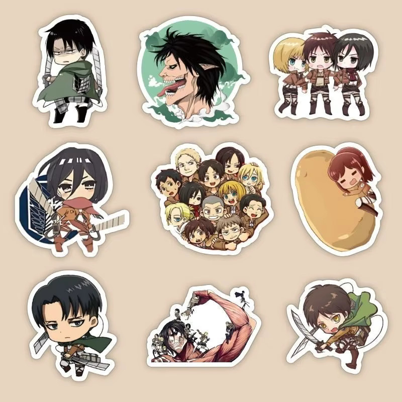 Bandai Attack on Titan Aufkleber, 60-teiliges Set, Bunt / Mehrfarbig - Bild 4