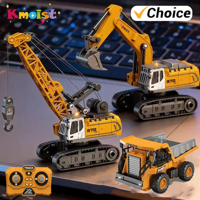 Kmoist Desktop RC Baufahrzeug, ferngesteuert, 1:64, mit Licht und Sound - Bild 1