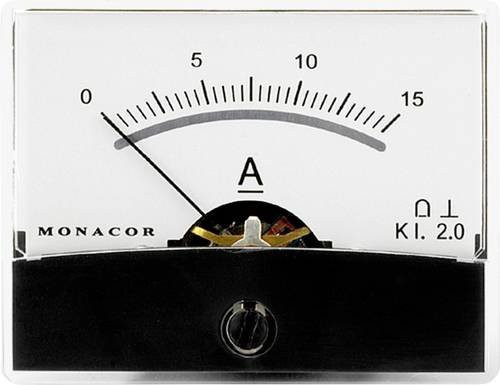 Monacor PM-2/15A Drehspul-Einbauinstrument in Weiß - Bild 1