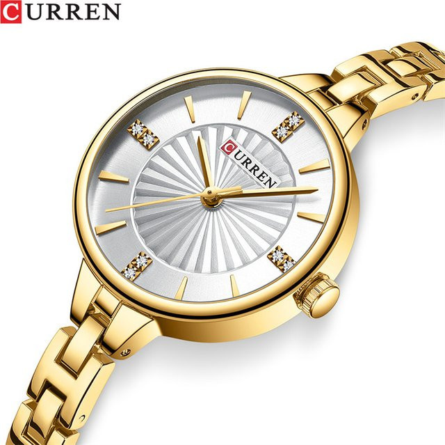 CURREN Armbanduhr, Quarz, Edelstahl, Gold, Silber, Damen - Bild 1