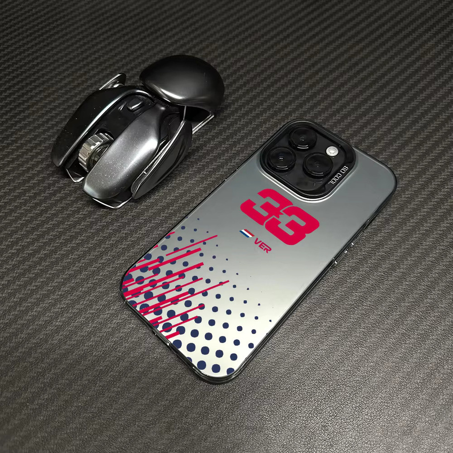 M-Maxs V-Verstappen F1 33 Handyhülle für iPhone 11 bis 16 Pro Max, Aurora Laser Design, Mehrfarbig, stoßfestes Cover - Bild 3