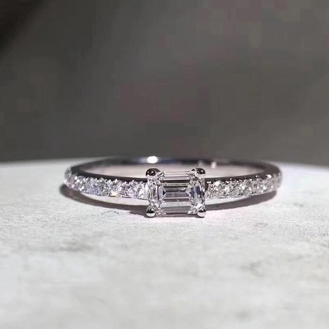 YIRAN Jewelry Fingerring, Kupfer, Zirkonia, gray, Damen - Bild 1