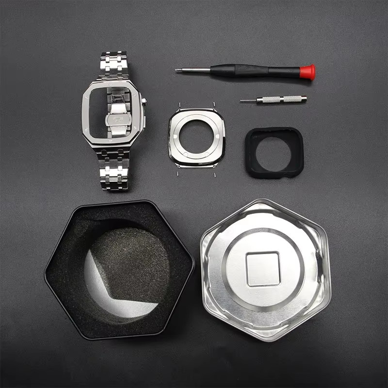 CHIICSMART Uhrenarmband-Set Edelstahl, Metallrahmen, Apple Watch - Bild 5