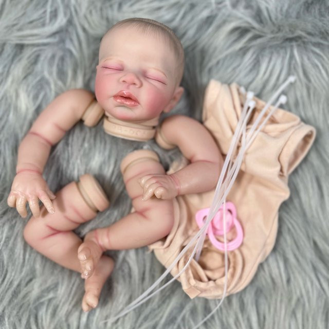 MRB Zendric 3D Bemalte Hautpuppe, 16 Zoll, mit Wimpern und Stoffkörper - Bild 1