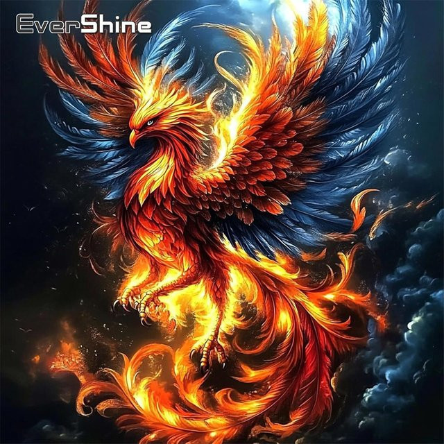 Evershine 5D-Diamantgemälde, Phoenix-Tiermuster, DIY-Stickerei, Bild - Bild 1