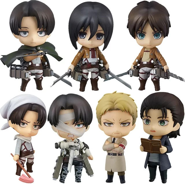 KONBORE Attack on Titan Levi Ackerman, Eren Yeager, Mikasa Ackerman, Actionfiguren, Sammlermodell, Einzelfigur - Bild 1