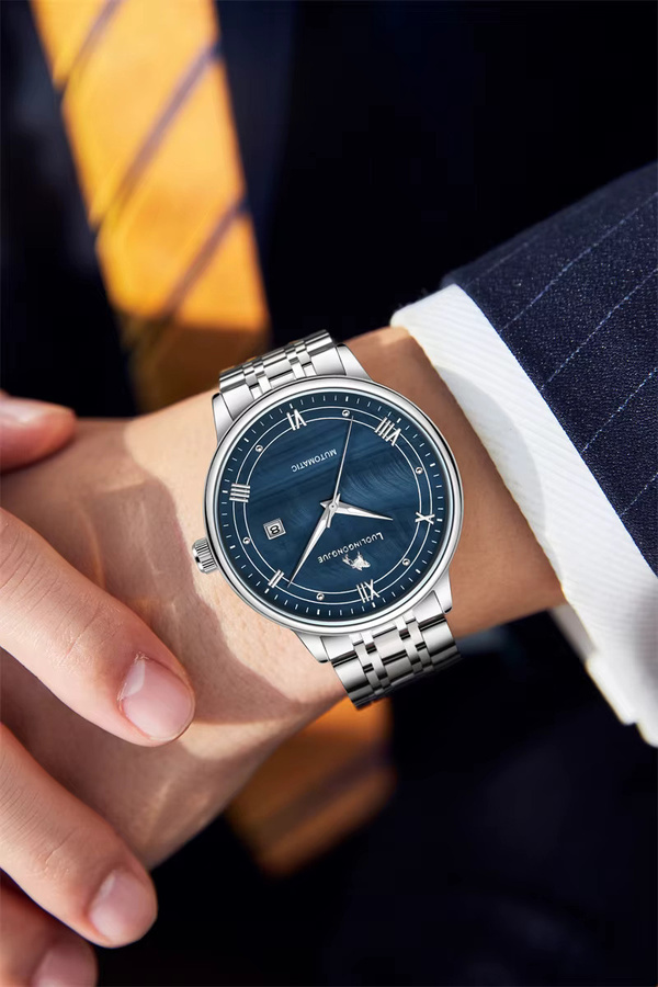 LUOLINGONGJUE Armbanduhr Automatik, Edelstahlarmband, Herren - Bild 3