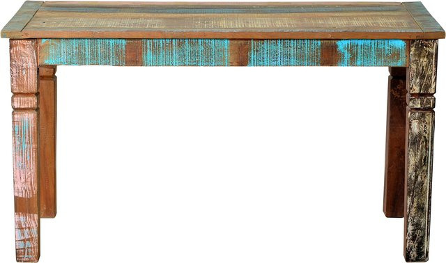 TPFLiving Tisch Valdez aus Altholz, bunt lackiert, B/T: 140 x 70 cm - Bild 1