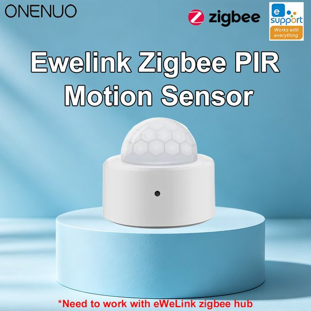 Ewelink Zigbee PIR-Bewegungssensor in Weiß für deine Heimsicherheit mit Infrarot-Erkennung und App-Benachrichtigung - Bild 1
