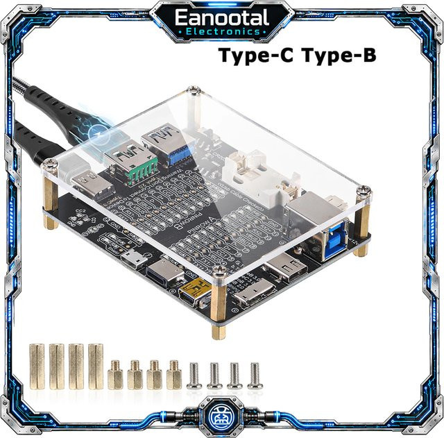 USB-Kabeltester zur Fehlererkennung für Typ-C und Micro-USB in Schwarz - Bild 1