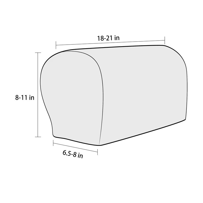 2-teiliges Set WANERQU Stretch-Armlehnenbezüge aus Polar Fleece in Grau für Sofa und Sessel - Bild 2