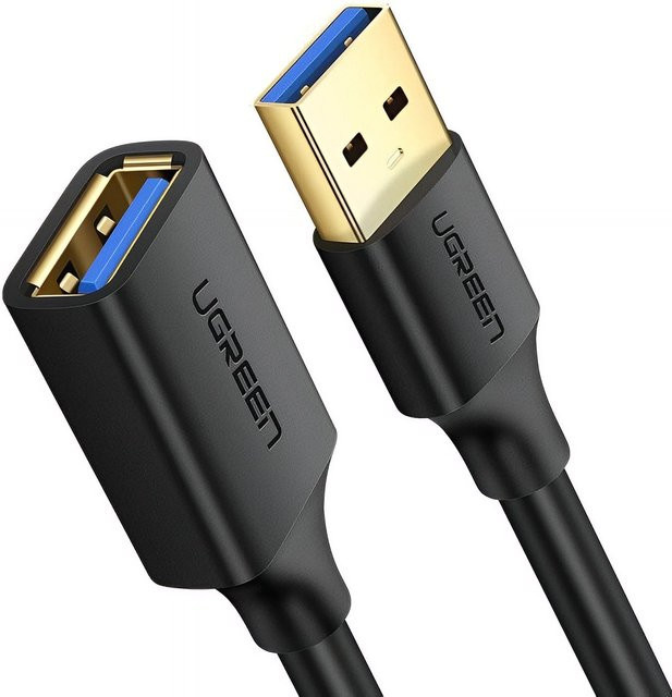 UGREEN USB 3.0 Verlängerungskabel US129, Schwarz, 2 m - Bild 1
