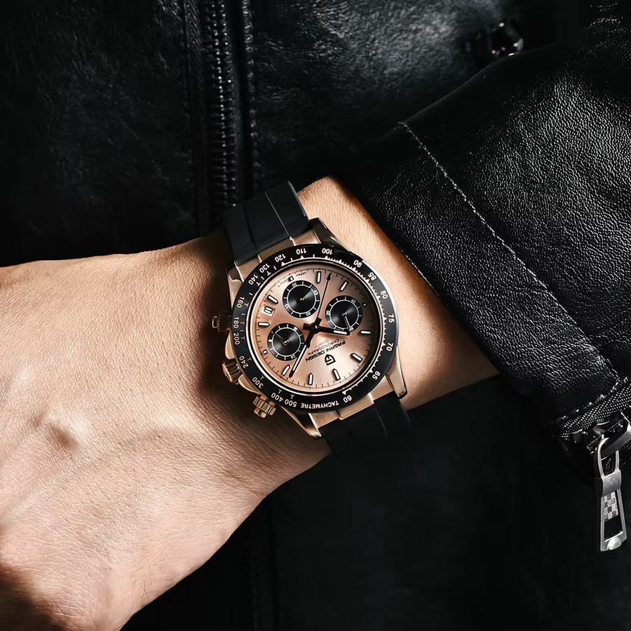 Pagani Design Chronograph, Quarz, Edelstahl, Weiß, Herren - Bild 4