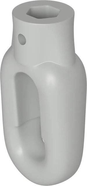 Bauheld Markisenöse Oval 10 mm in Lichtgrau Ral 7035 aus Kunststoff für Fleischerhaken - Bild 1