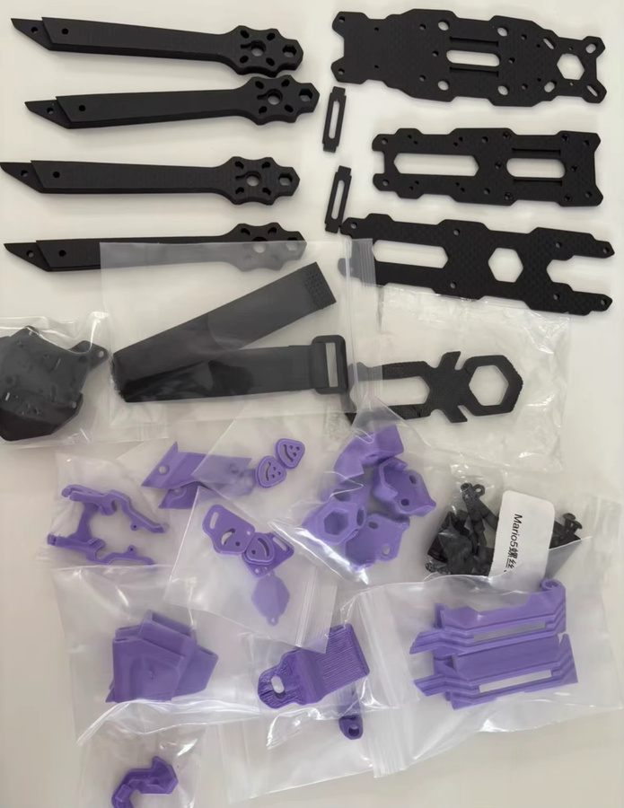 RCMOY Mario5 5-Zoll FPV-Drohne Carbonfaser-Rahmen in Purple für DJI O3 O4 und SpeedyBee DC mit TPU 95A Druckteilen für RC Freestyle Quadcopter - Bild 2