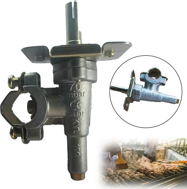 LEENKEA Ersatz-Gasventil 1554 für 36-Zoll-Grill, Silber, Grillbrenner Steuerventil Zubehör - Bild 1