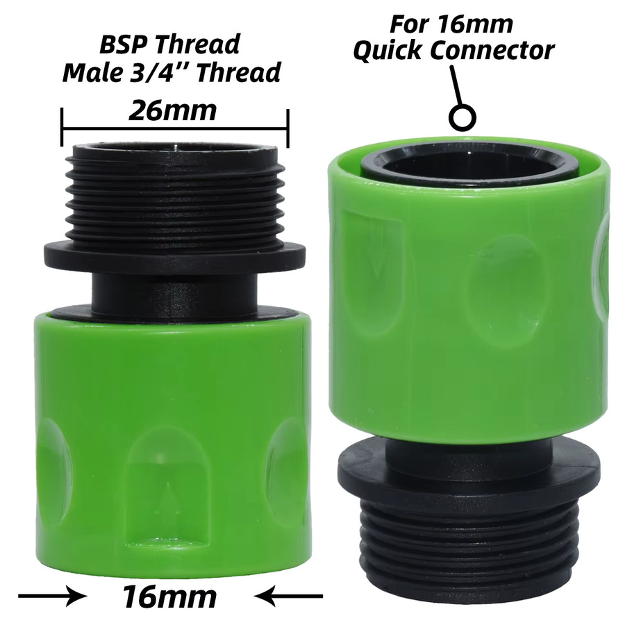 KESLA Gartenanschluss Set mit 4 Schlauchverbindern für Tropfbewässerungssysteme, Wasserhahnadapter mit 1/2'' und 3/4'' Europa-Innengewinde BSP, Durchmesser: 16mm, 20mm, 25mm - Bild 2