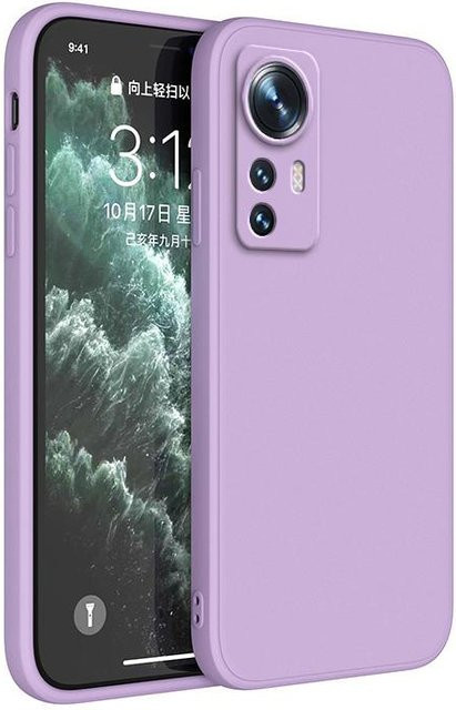 Xiaomi Flüssigsilikon Schutzhülle mit quadratischem Kameraschutz für Mi 12, 12S, 12T Pro, 12X Ultra und Mi 12 Lite 5G in Grau - Bild 1