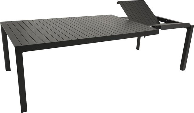 DEGAMO Ausziehtisch LAGOS XL Garten Tisch aus Aluminium in Anthrazit, B/T: 195/255 x 120 cm - Bild 1