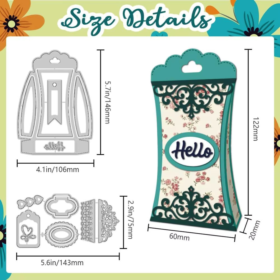 3D-Geschenkbox Stanzformen aus Kohlenstoffstahl für Scrapbooking und Kartenherstellung - Bild 2
