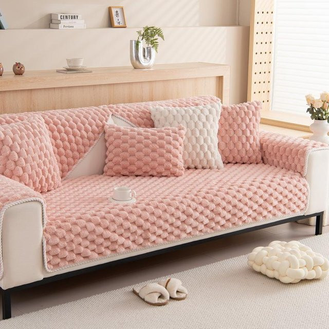 Waben Samt Sofakissen für den Winter, verdicktes Plüschkissen aus Polyester, B/B: 70 x 70 cm - Bild 1