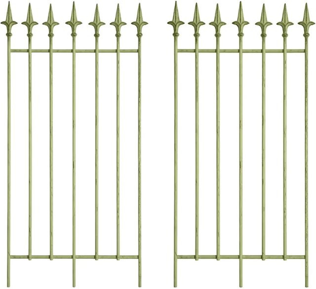 DELUKE Rankgitter FREYA 2er Set aus Metall in Antik-Grün als Rankhilfe für Kletterpflanzen im Garten, B: 50 cm, T: 0,7 cm, H: 100 cm - Bild 1