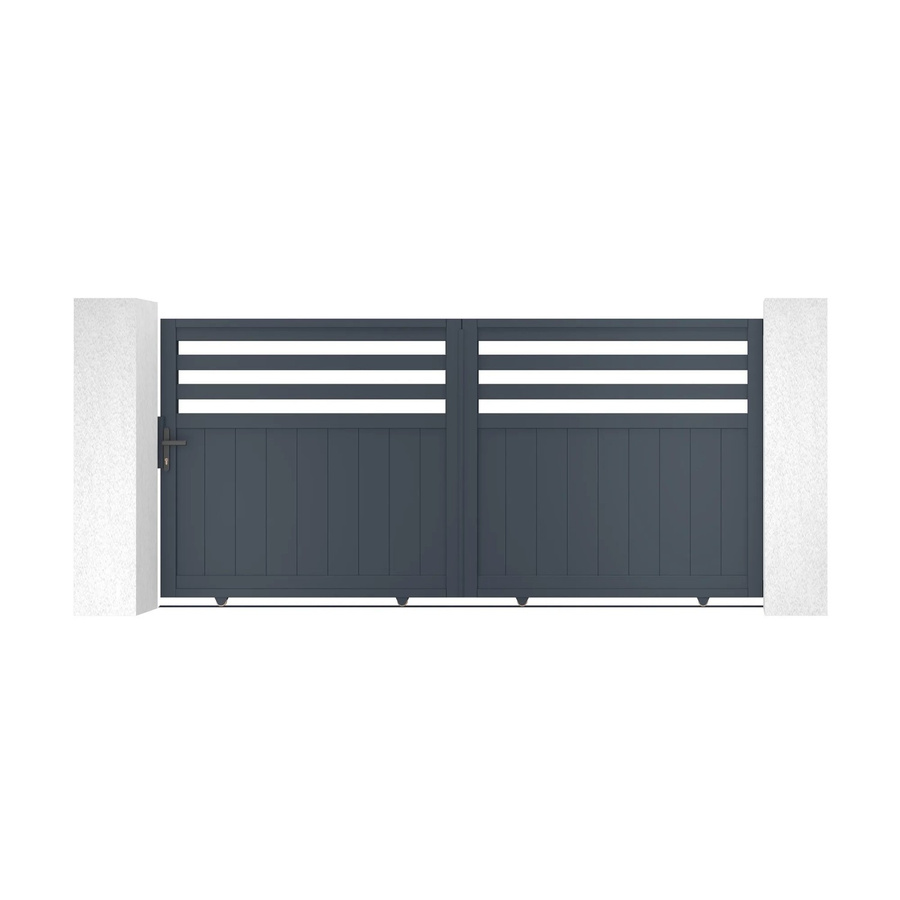 Casanoov Elektrisches Schiebetor Nevis aus Aluminium in Grau inklusive Schiebetorantrieb Ranger C300, Breite: 300 cm, Höhe: 160 cm - Bild 2