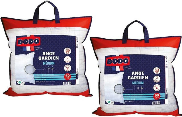 Vente-unique Kopfkissen Ange Gardien Weiß, allergikerfreundlich, B/T/H: 60 x 60 x 60 cm - Bild 1