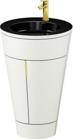 Duravit Waschtischunterschrank Starck 1 Set c-bonded in Schwarz Matt, B/T/H: 56 x 86,4 x 60,5 cm - Bild 1