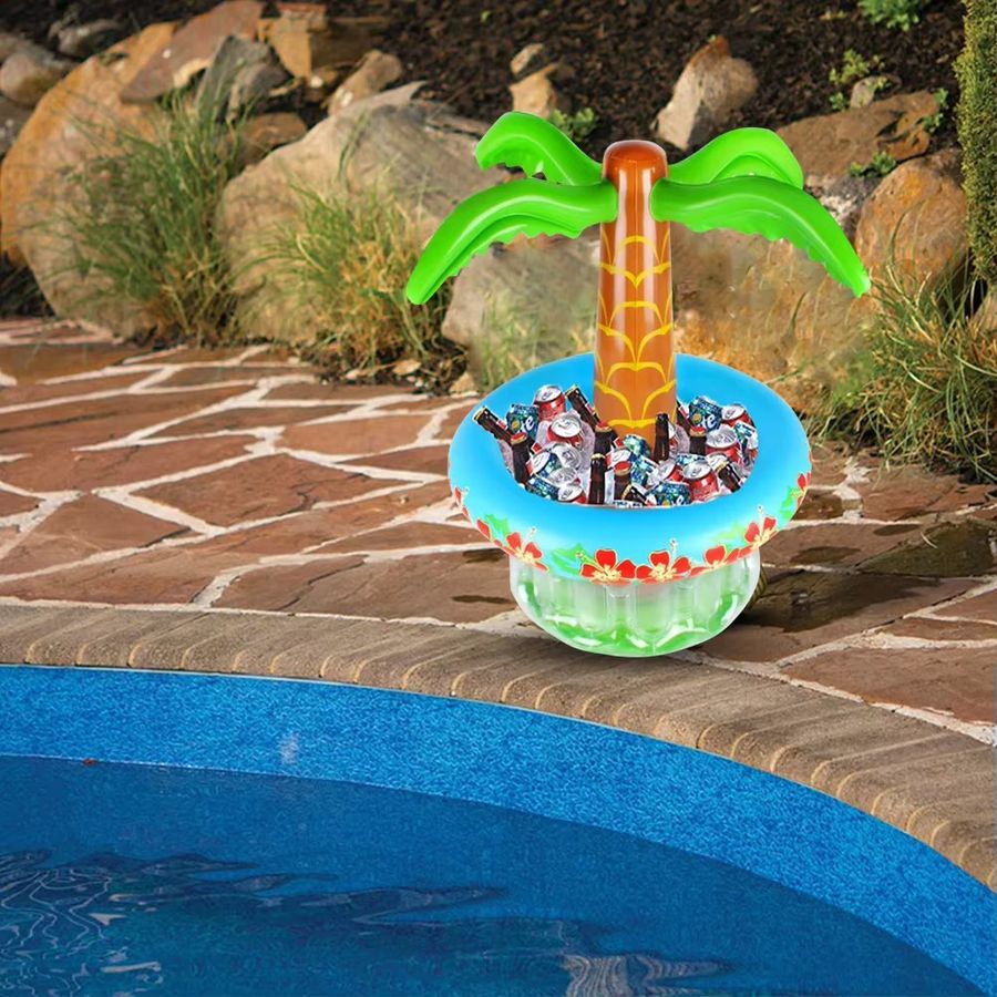 APWIKOGER Aufblasbarer Palmen Eis Eimer Bär Getränkekühler für Hawaiianische Strand- und Poolpartys - Bild 3