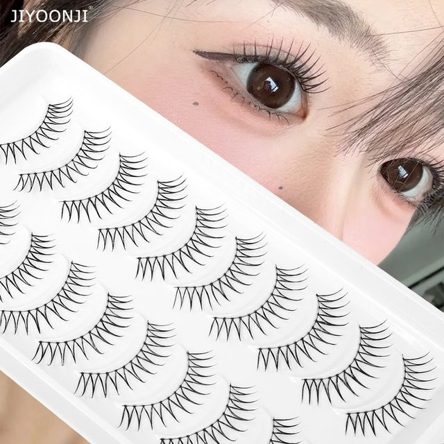 JIYOONJI Falsche Wimpern, 10 Paar, Damen, U-förmig, natürlich - Bild 1