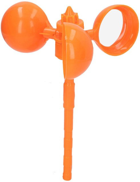 Windgetriebener 360 Grad drehender Reflektor zur Vogelabwehr in Orange für Obstgarten und Fischteich - Bild 1