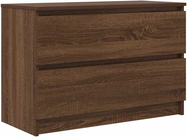 vidaXL TV-Schrank in Eiche Braun aus Holzwerkstoff, B/T/H: 80 x 35 x 54 cm - Bild 1