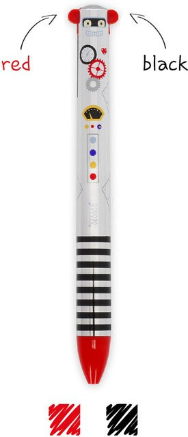 Legami Click&Clack Robot Zweifarbiger Kugelschreiber in Multicolour - Bild 1