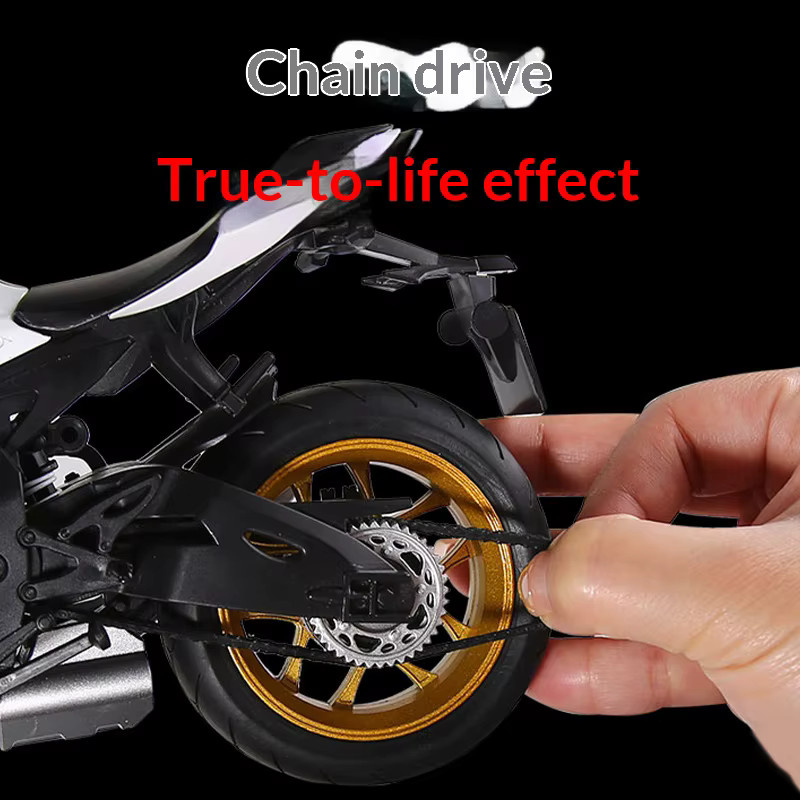 Maisto Yamaha R1 Motorradmodell, 1:9, Metall, Schwarz - Bild 5