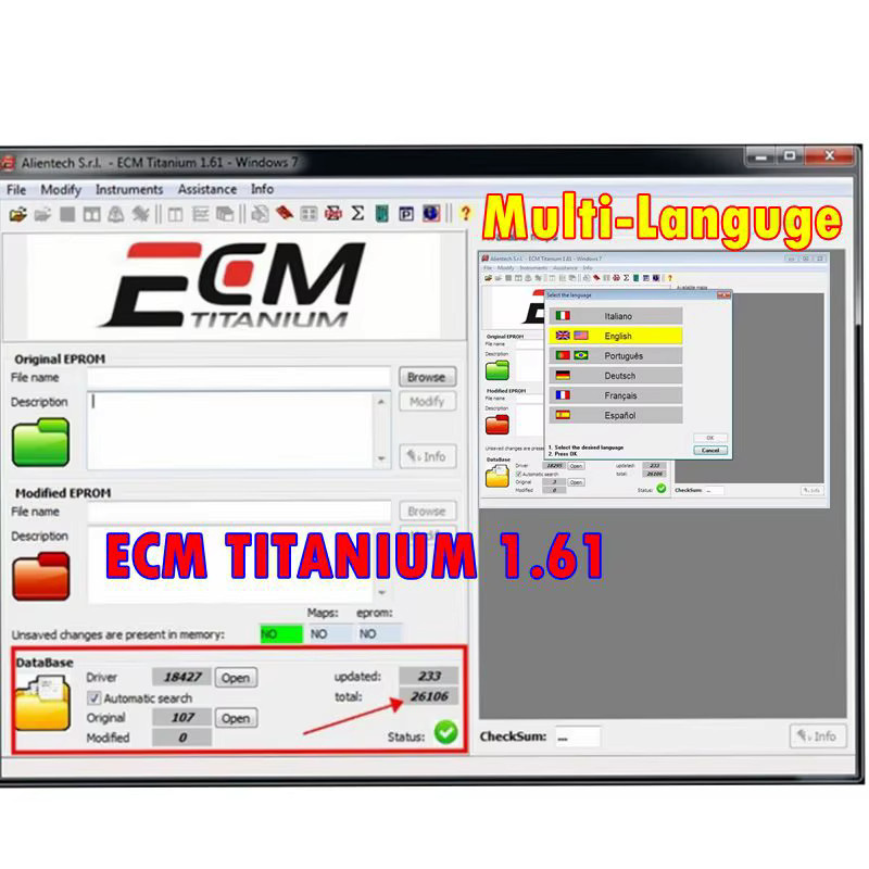 ECM TITANIUM 1.61 ECU-Tool mit über 26000 Treibern für Windows 7/8/10 via USB - Bild 2