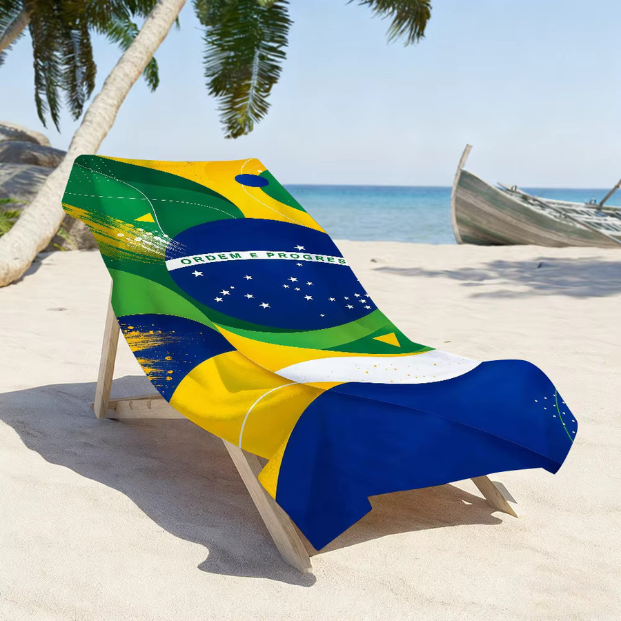 Nation Brazil Handtuch in Multicolour für Strand, Yoga und Fitness - Bild 5