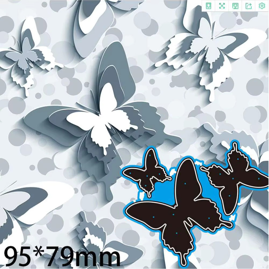 Schmetterling Metallstanze für Scrapbooking und DIY Bastelarbeiten zur Papierprägung und Dekoration - Bild 2