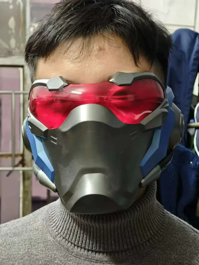 Bandai Soldat 76, Cosplay-Maske, Kunststoff - Bild 6