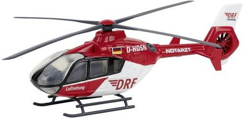 Faller Modellbau Hubschrauber EC135 Luftrettung DRF in Rot und Weiß, Maßstab 1:87 - Bild 1