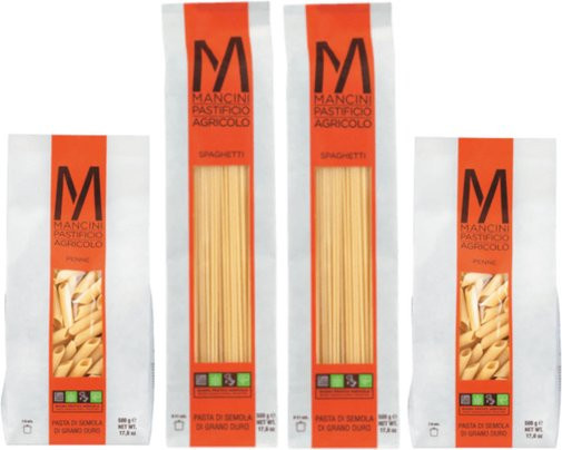 Pasta Mancini Spaghetti und Penne Hartweizen 2 kg - Bild 1