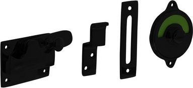 Intersteel WC-Riegel flach in Schwarz - Bild 1
