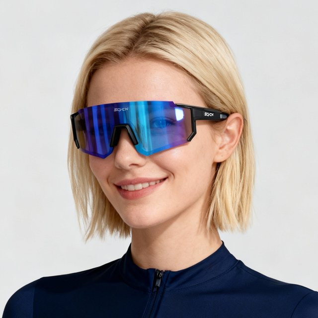 SCVCN Sportsonnenbrille, Unisex, Vollrand, Kunststoff - Bild 1